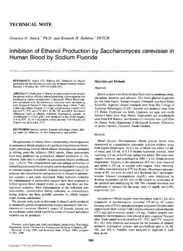 Inhibition of Ethanol Production by <i>Saccharomyces ... - Library