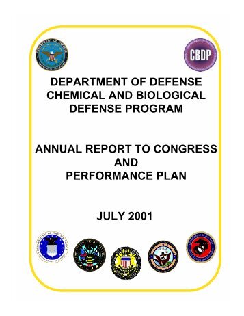 2001 CBDP Annual Report & Performance Plan - GlobalSecurity.org