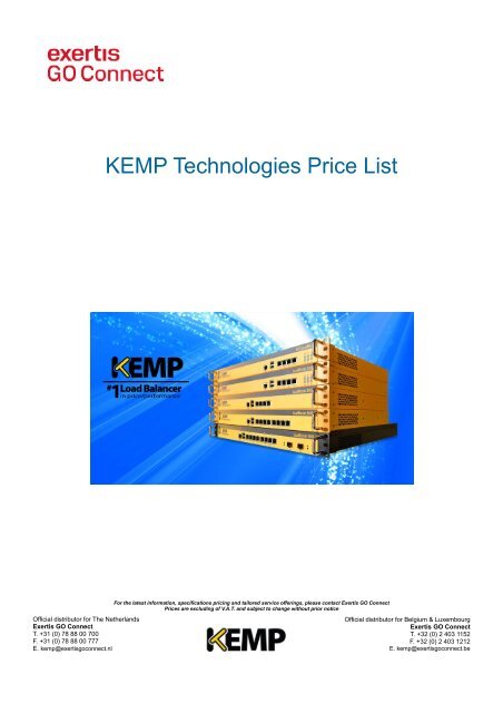 KEMP Technologies Price List - GO Connect