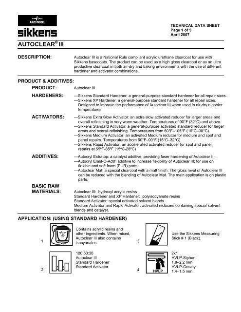 AUTOCLEAR III - Globalsafetynet.com