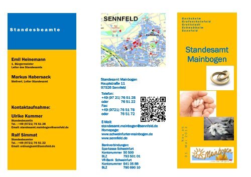 Standesamt Mainbogen Flyer Version 16 04 2013 Schweinfurter