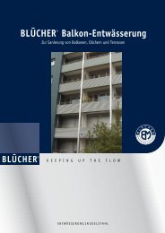 BLÜCHER® Balkon-Entwässerung