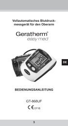 Bedienungsanleitung Geratherm easy med