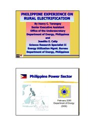 PHILIPPINE EXPERIENCE ON RURAL ELECTRIFICATION ...