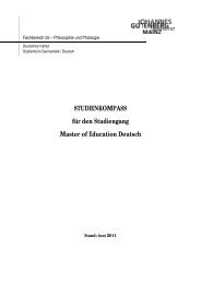Verlaufsplan Fur Den Master Of Education Deutsch