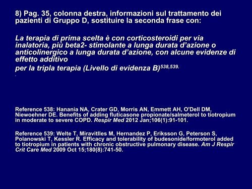 Progetto strategico mondiale per la diagnosi, trattamento e ... - GOLD