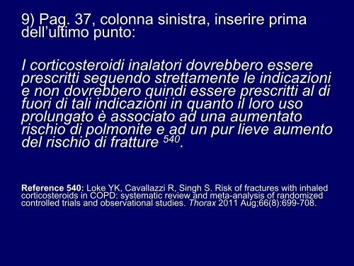 Progetto strategico mondiale per la diagnosi, trattamento e ... - GOLD