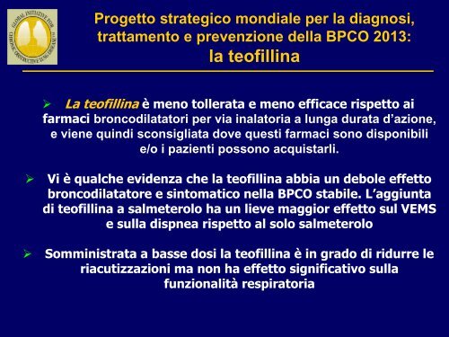 Progetto strategico mondiale per la diagnosi, trattamento e ... - GOLD