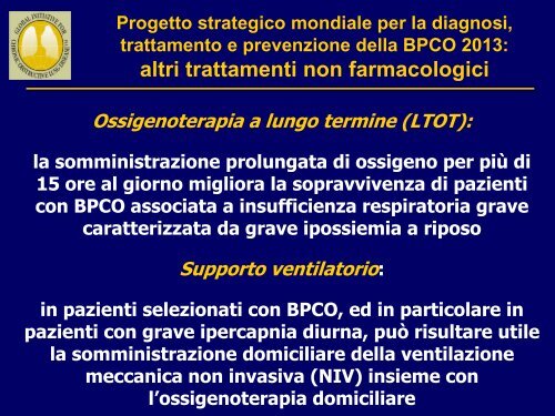 Progetto strategico mondiale per la diagnosi, trattamento e ... - GOLD