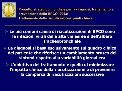 Progetto strategico mondiale per la diagnosi, trattamento e ... - GOLD