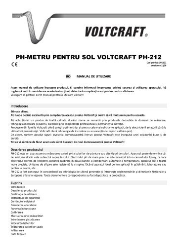 PH-METRU PENTRU SOL VOLTCRAFT PH-212 - German Electronics