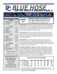 BLUE HOSE 08-09 Men's basketball - Presbyterian College Athletics