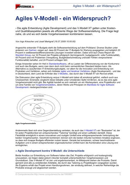 Agiles V-Modell - ein Widerspruch? - Global Value Management