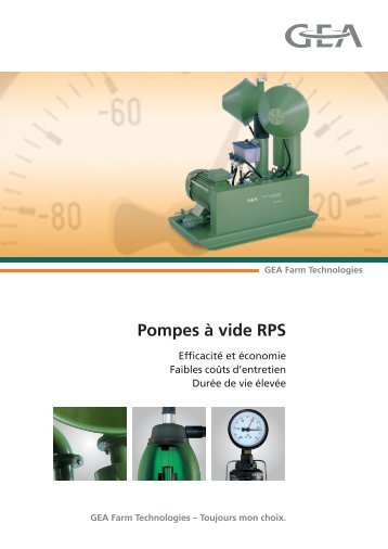 Pompes à vide RPS - GEA Farm Technologies