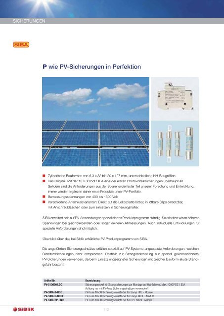 PV-Netzkopplung 2011 - Siblik Elektrik GmbH & Co. KG