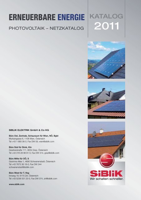 PV-Netzkopplung 2011 - Siblik Elektrik GmbH & Co. KG