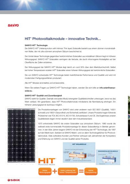 PV-Netzkopplung 2011 - Siblik Elektrik GmbH & Co. KG