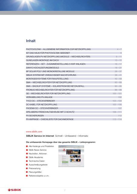 PV-Netzkopplung 2011 - Siblik Elektrik GmbH & Co. KG