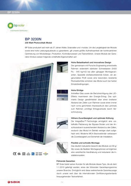 PV-Netzkopplung 2011 - Siblik Elektrik GmbH & Co. KG