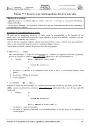 Práctica Nº 5: Estructuras de control repetitivas. Estructuras de salto.