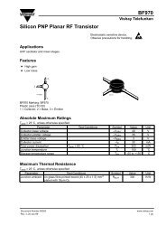 BF970 Silicon PNP Planar RF Transistor