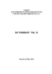 RUNDBRIEF NR. 31 - Gedenkstätte Breitenau