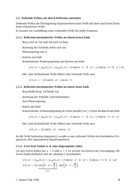 [1.5pt] Wellenlehre[8.5pt] Zusammenfassung - gilligan-online