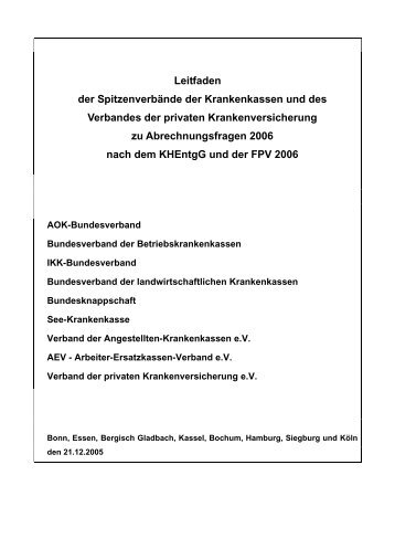 Leitfaden der Spitzenverbände der Krankenkassen und des ... - GKinD