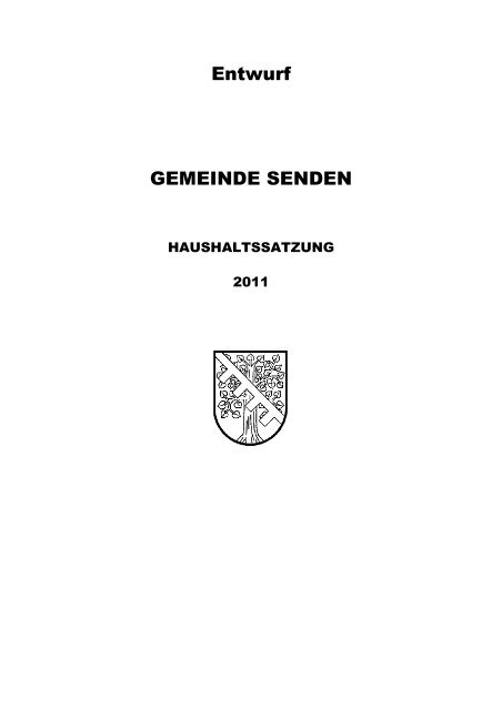 01 - Deckblatt HHPL - Gemeinde Senden