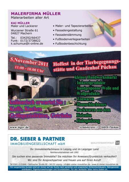 Amtsblatt Nr. 203 Oktober 2011 - Gemeinde Machern