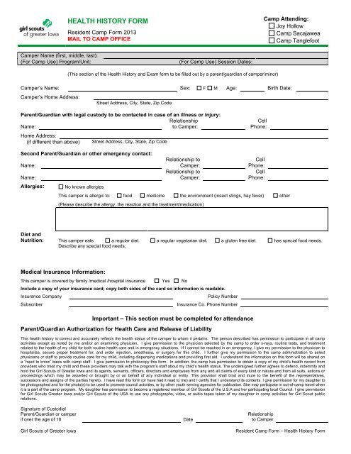PDF FORM - Girl Scouts of Greater Iowa