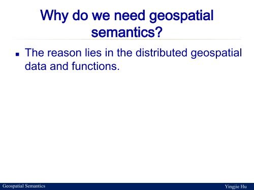 Guest lecture: Geospatial Semantics