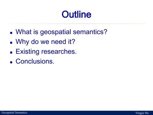 Guest lecture: Geospatial Semantics