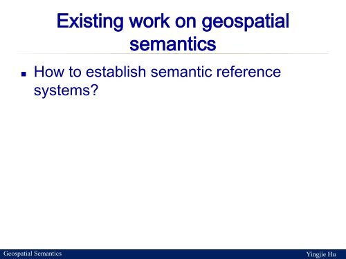 Guest lecture: Geospatial Semantics