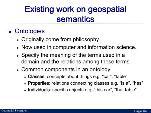 Guest lecture: Geospatial Semantics