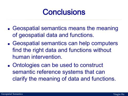 Guest lecture: Geospatial Semantics