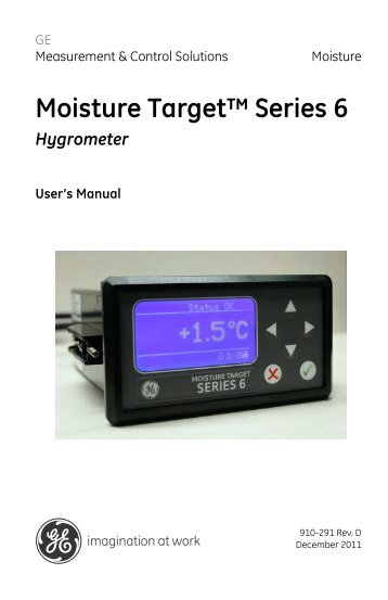 Moisture Target™ Series 6 Hygrometer - GE Measurement & Control