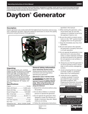 Dayton® Generator