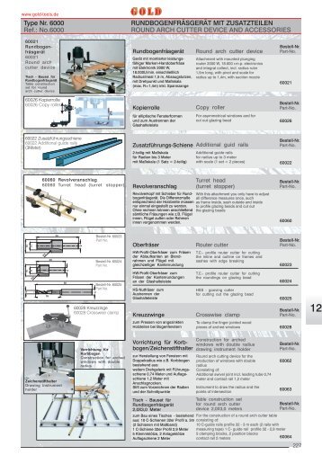 RUNDBOGENFRÄSGERÄT MIT ZUSATZTEILEN Type Nr. 6000 ...