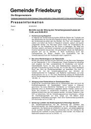 Presseinfo nach VA 2012.06.13 und 2012.06.20 - Friedeburg