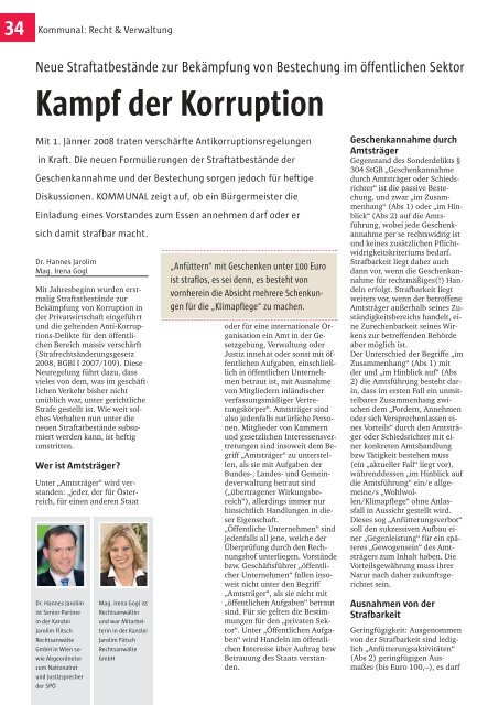 Die komplette Ausgabe 10/2008 der Fachzeitschrift KOMMUNAL