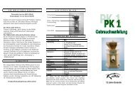 Bedienungsanleitung-PK1 - Getreidemuehlen.de