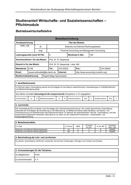 Modulhandbuch