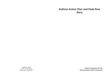 Asthma action plan and peak flow diary