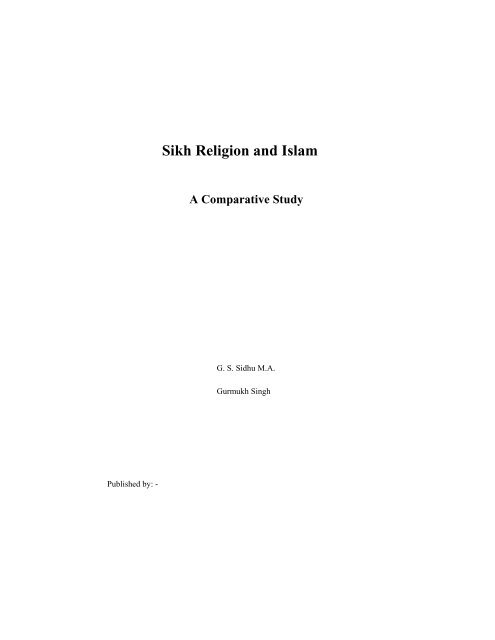 Sikh Religion and Islam (161 pgs) - Global Sikh Studies