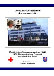 Leistungsverzeichnis - Labordiagnostik ... - Drk-Blutspendedienste