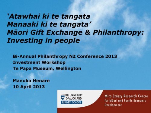 Māori Gift Exchange & Philanthropy - Philanthropy New Zealand