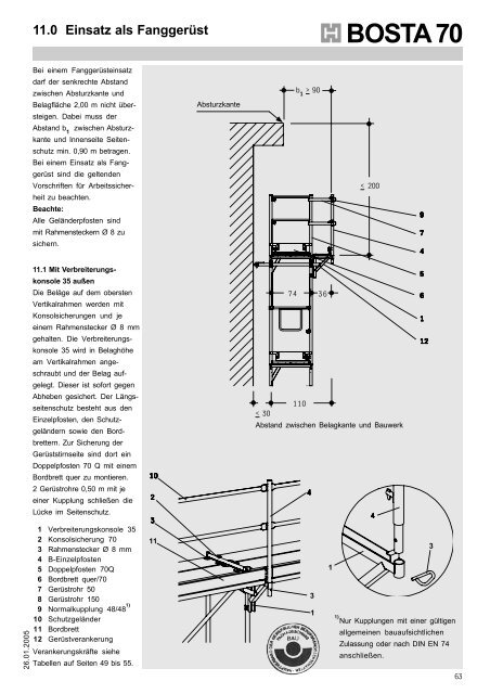 Hünnebeck Bosta 70 A+V - Geruest