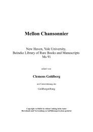 Mellon Chansonnier - Goldberg Stiftung