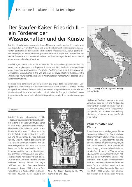 Der Staufer-Kaiser Friedrich II. – ein Förderer der Wissenschaften ...